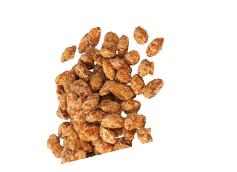 sugared almonds isolated on white